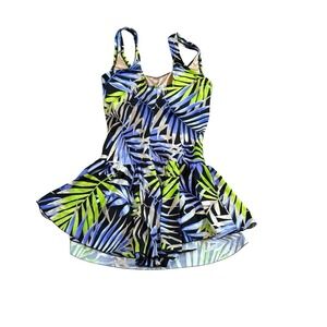 Ayul Women's Size 14 One Piece Bathing Padded Cups Bra Suit Black Green Lavender